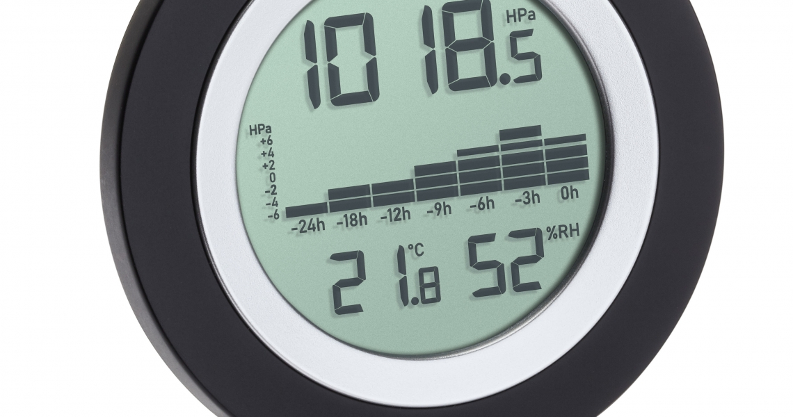 Herold Thermometer Hygrometer Barometer Set - 2-teiliges Wetterstation Set In Gold