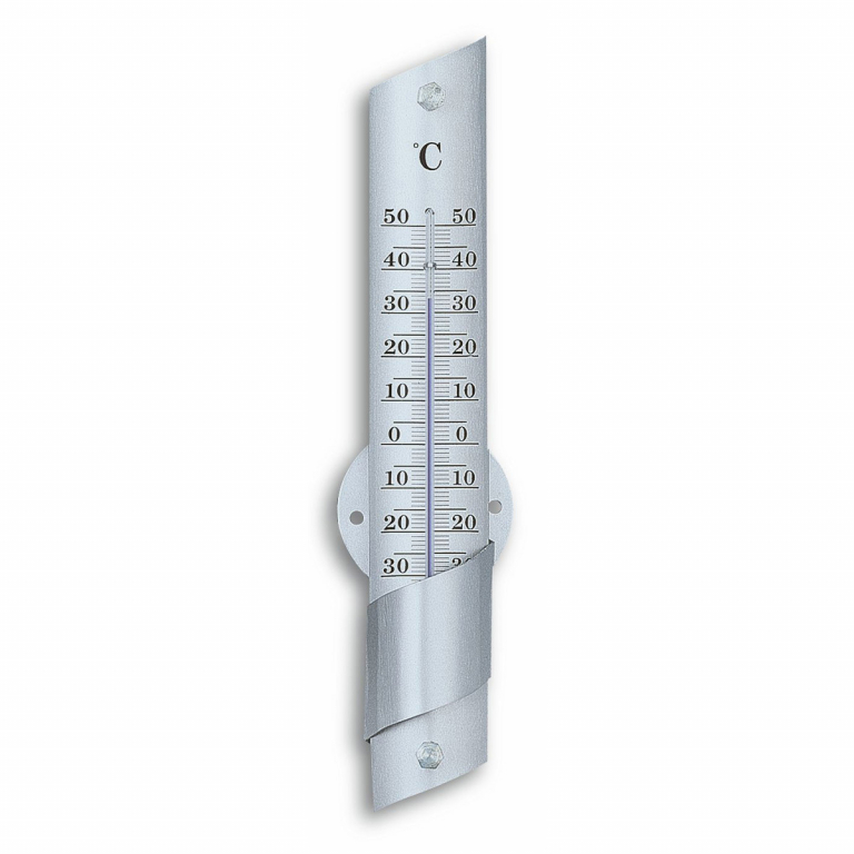 Analogue indooroutdoor thermometer made of aluminium TFA Dostmann