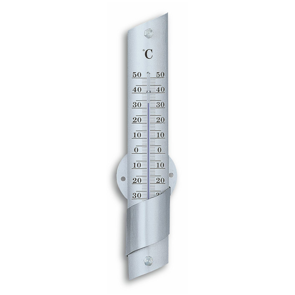 TFA 12.2044 analoges Design Aluminium Thermometer Gartenthermometer Wetterfest 