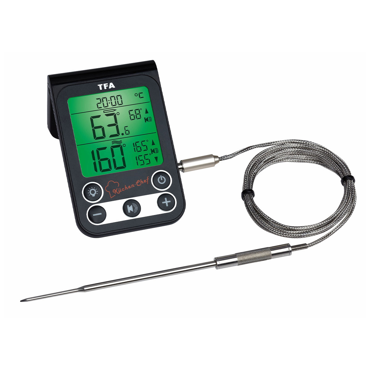 Küchenthermometer digital Einstichthermometer Haushaltsthermometer Edelstahl BBQ