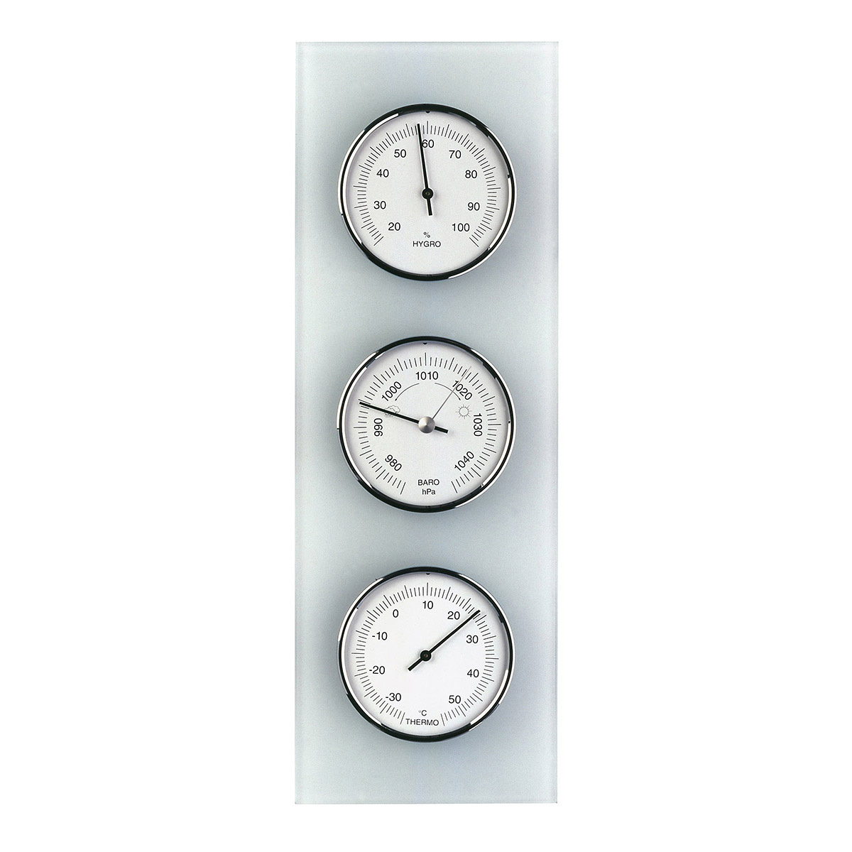 Analogue Weather Station made of Glass TFA Dostmann