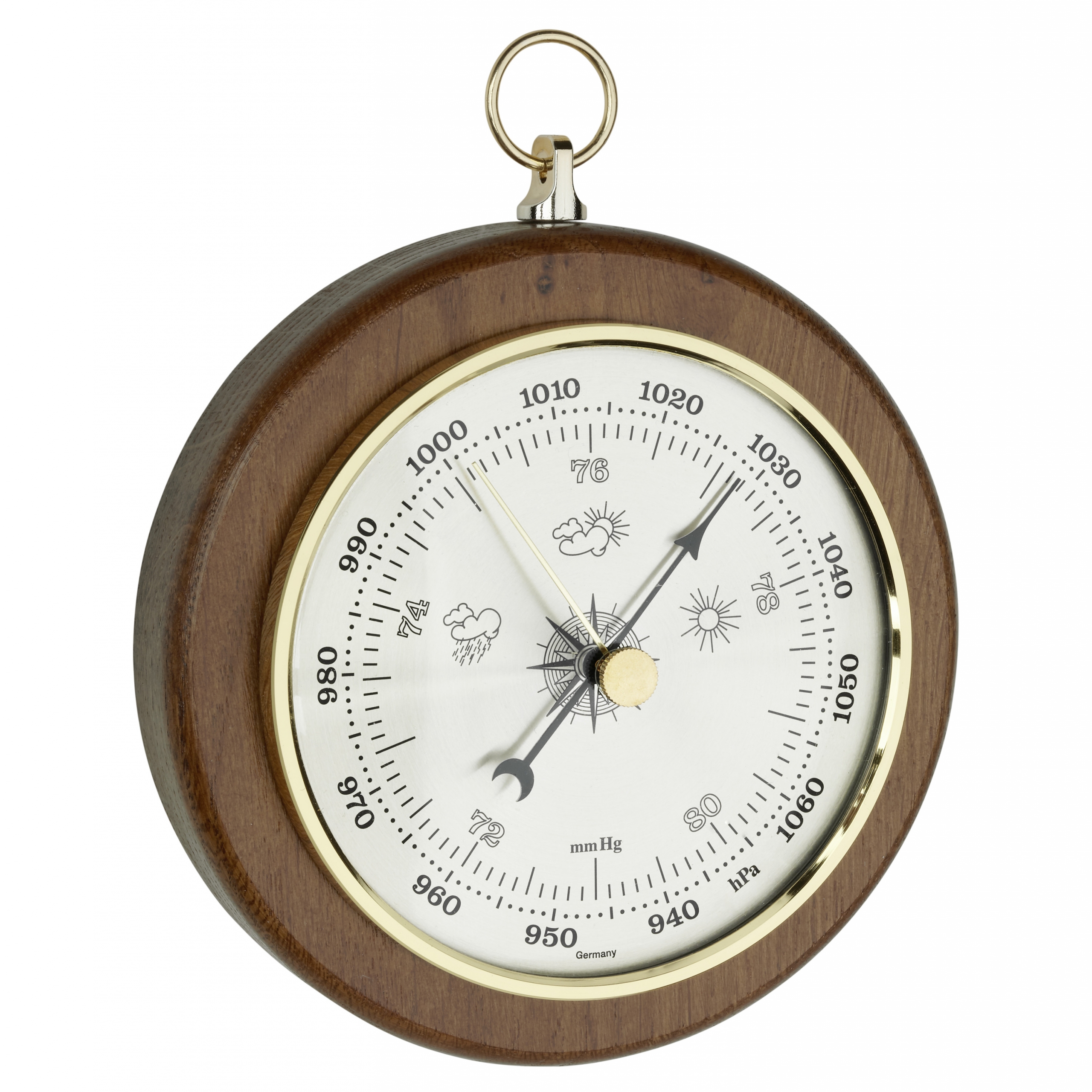 Analoges Barometer aus Eiche TFA Dostmann