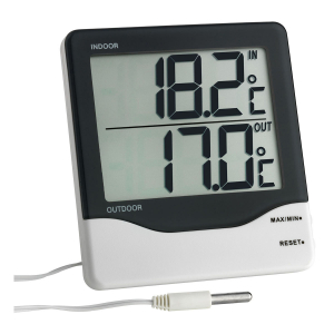 White TFA 30.1009 Digital Indoor  Outdoor Thermometer 