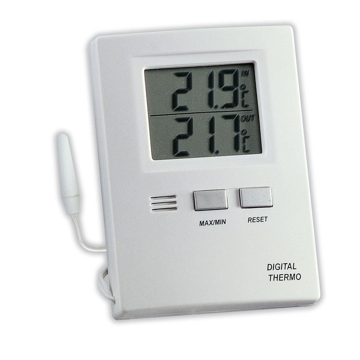TFA Dostmann Digitales Badethermometer Bademeister – Schwimmend, LED-Warnung, 0–50°C, Rot