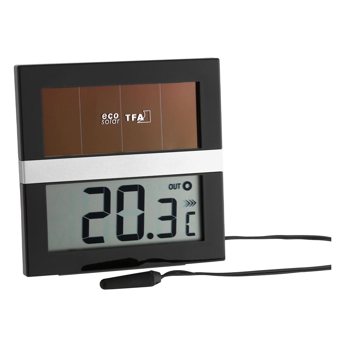 Digitales Solar Innen-Außen-Thermometer ECO SOLAR