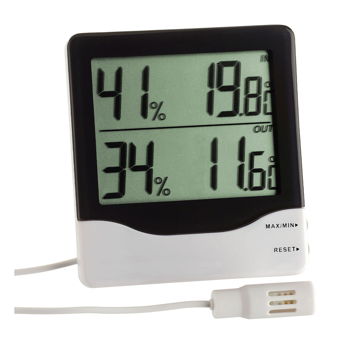 Thermometer Hygrometer Digital Min Innen Zimmer Luftfeuchtigkeit Kunststoff 