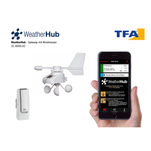 émetteur pour Weather Hub Commande pour système climat et de surveillance domestique avec smartphone Sender 30.3312.02 Wetterschutzgehäuse 98.1114 TFA Dostmann 30.3312.02 Hygromètre 