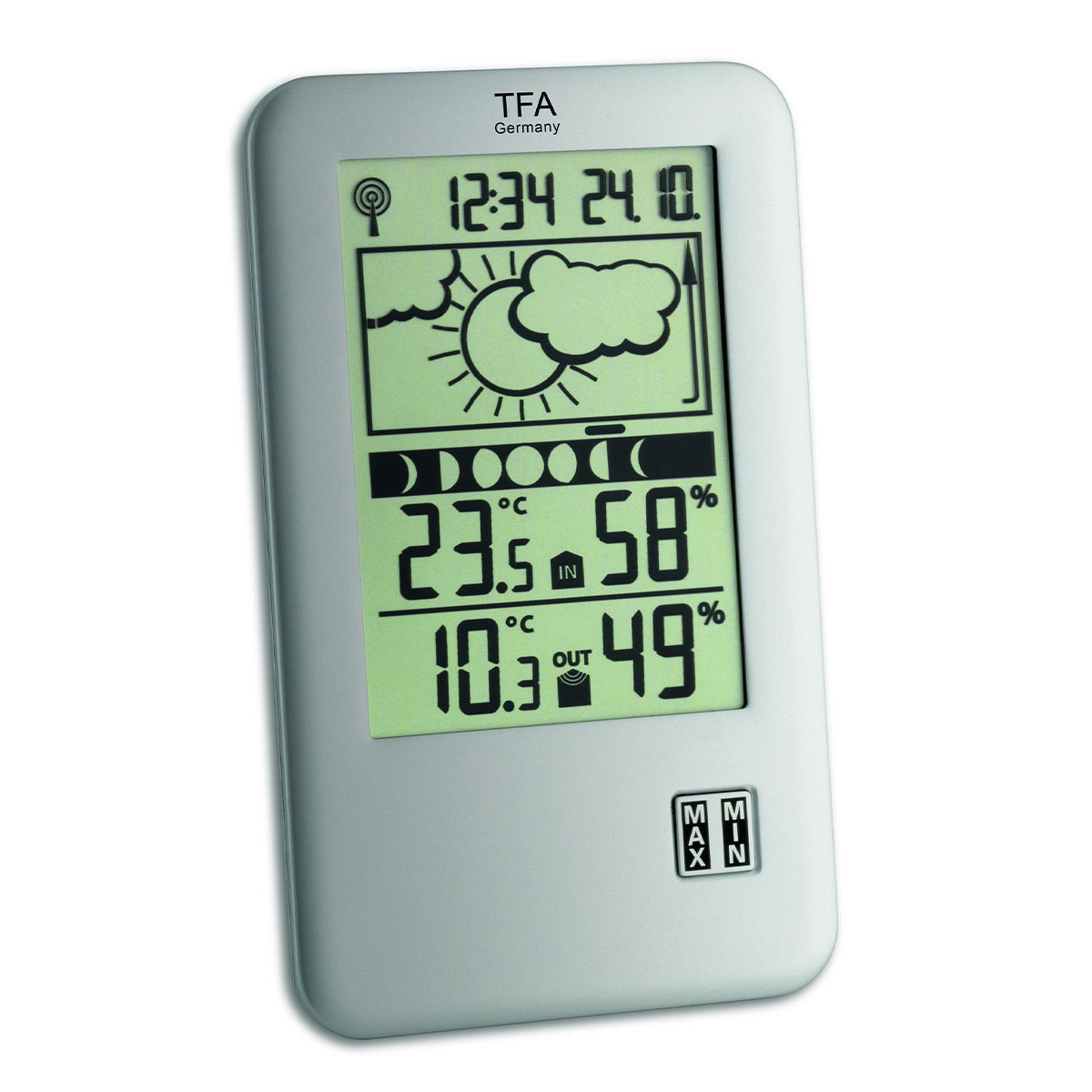 TFA Dostmann Temperatursender 30.3157 – Zusatzsender Für Funk-Wetterstation Axis Mit Display, Reichweite Bis 100 M
