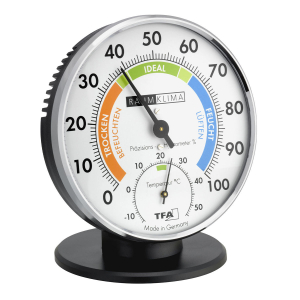 Digital Thermohygrometer Thermometer Luftfeuchtigkeitsmesser Uhr Messgerät DE