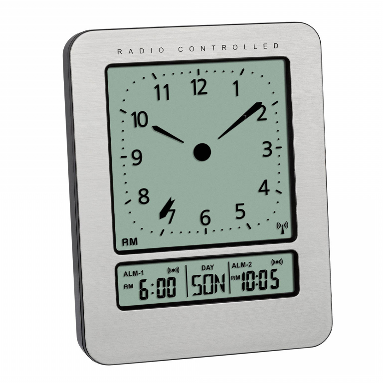 Radiocontrolled alarm clock with temperature TFA Dostmann