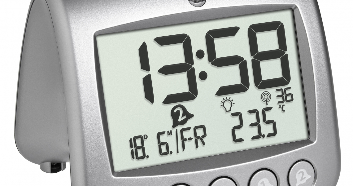 Digital radiocontrolled alarm clock with temperature SONIO 2.0 TFA