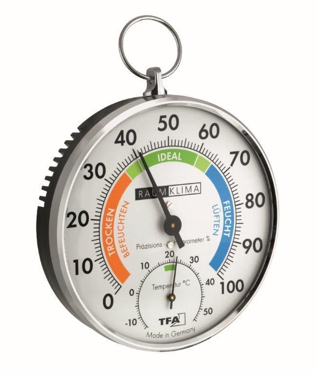 TFA Dostmann Hygrometer Raum-Thermometer Innen Feuchtigkeits-Messgerät analog 