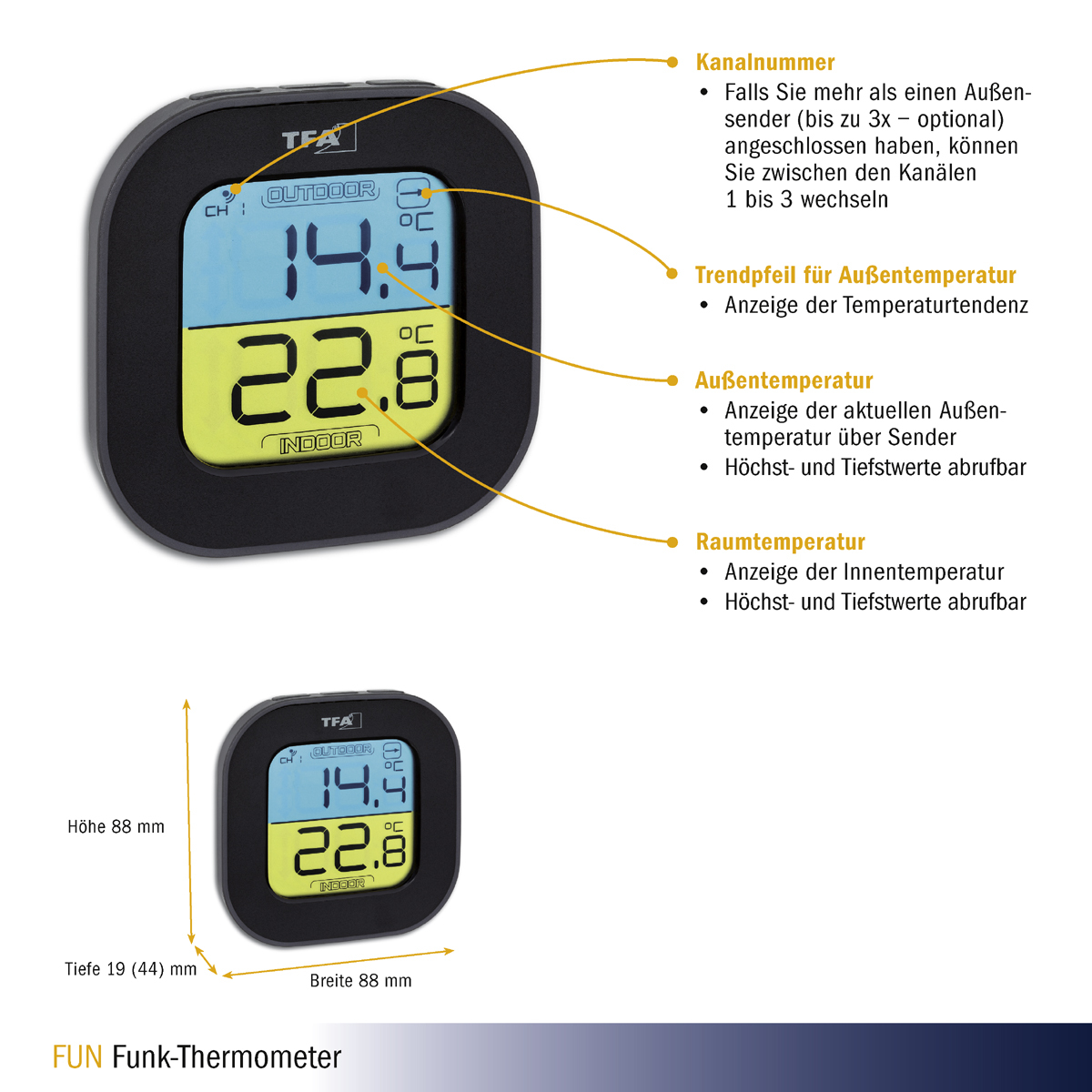 Wireless thermometer FUN TFA Dostmann