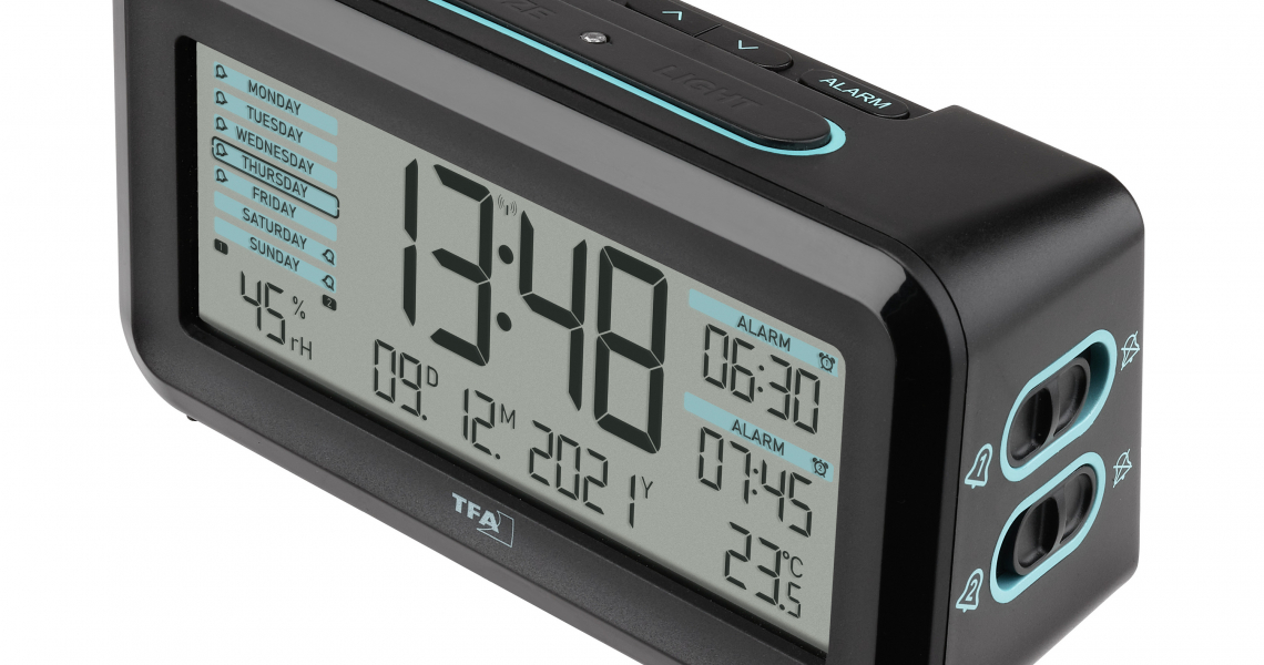 Digital wireless alarm clock with room climate BOXX2 TFA Dostmann