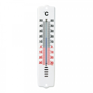 Temperatur Innen Außen Thermometer Fühler Barometer Temperaturmessgerät weiß 