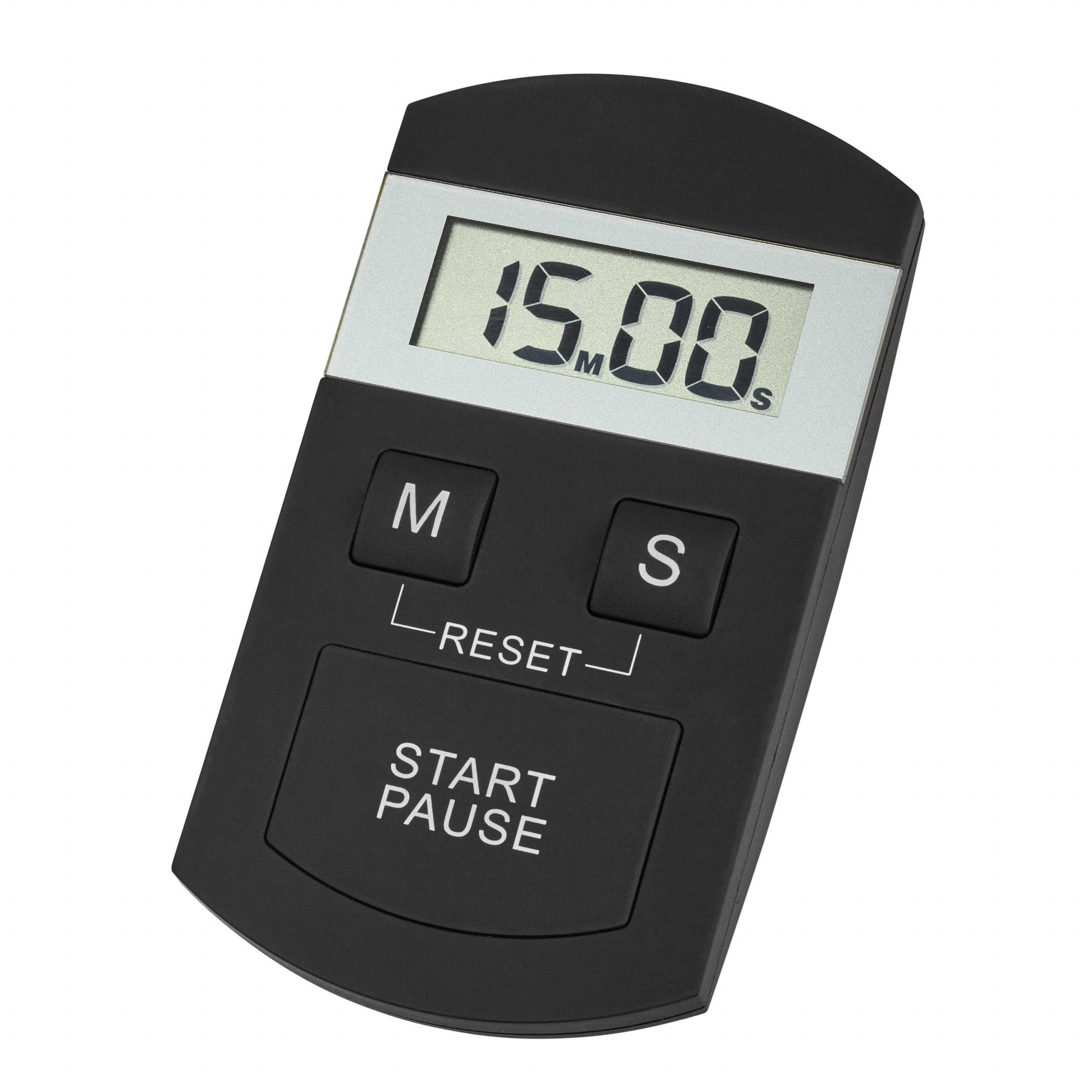 TFA Dostmann Digitaler Timer & Stoppuhr - Mit Magnet, Klipp, Ständer, Memory-Funktion, Bis 99 Min, Schwarz (2er Pack)