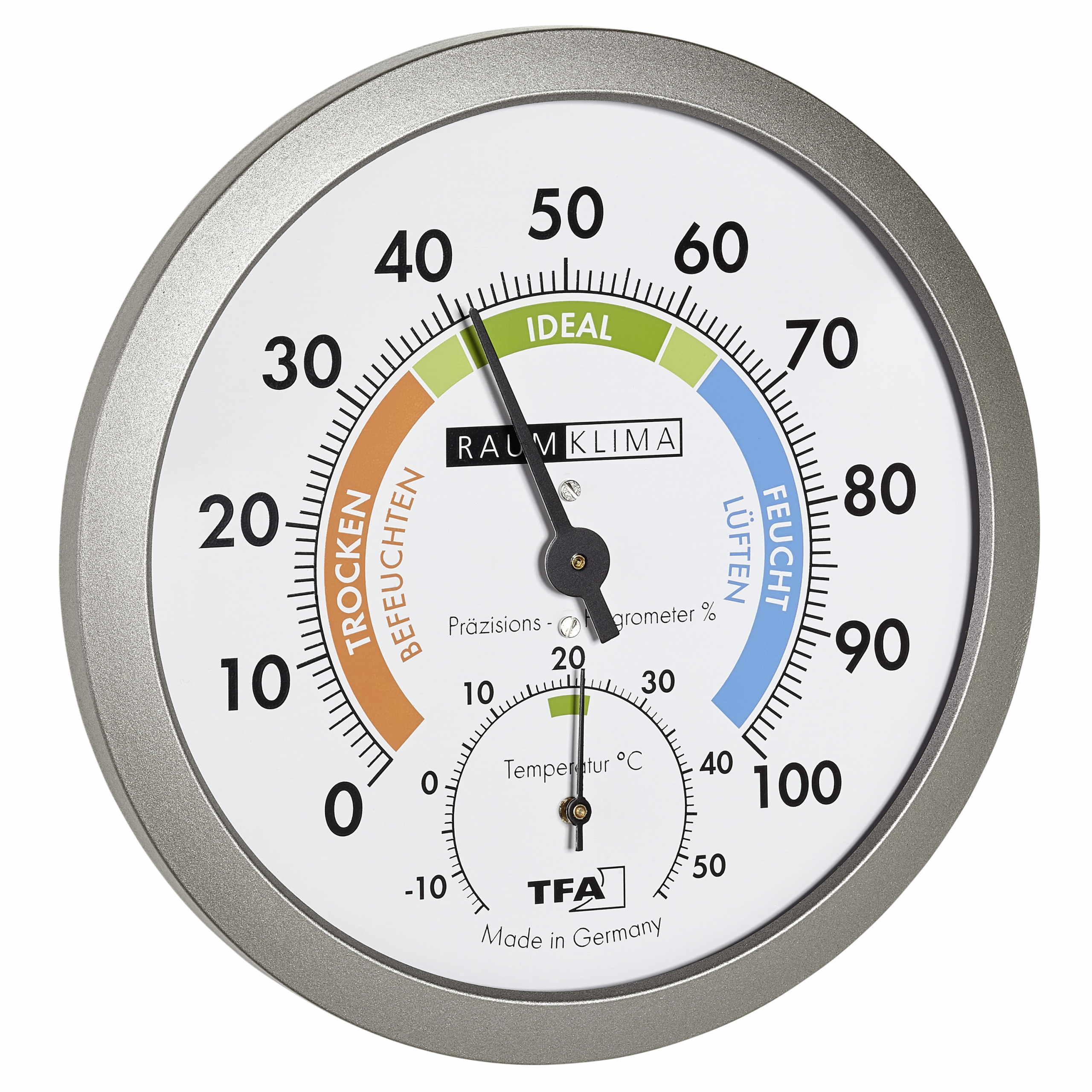 TFA 45.2040.42 Thermo Hygrometer silber 