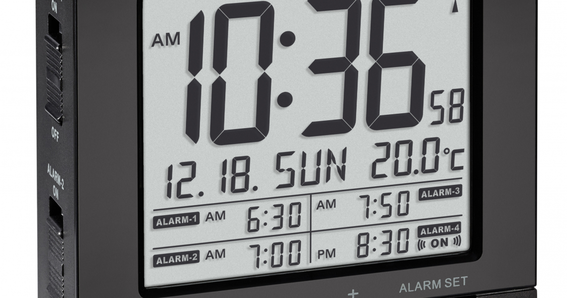 Digital radiocontrolled alarm clock with temperature TFA Dostmann
