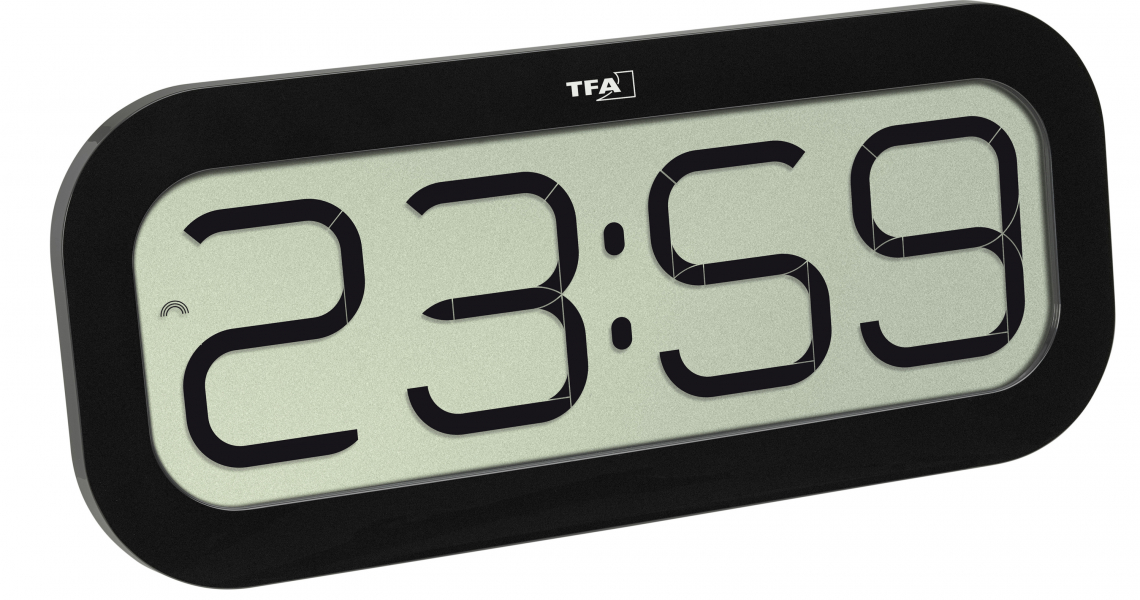 Digital radiocontrolled clock with hourly chime BIMBAM TFA Dostmann