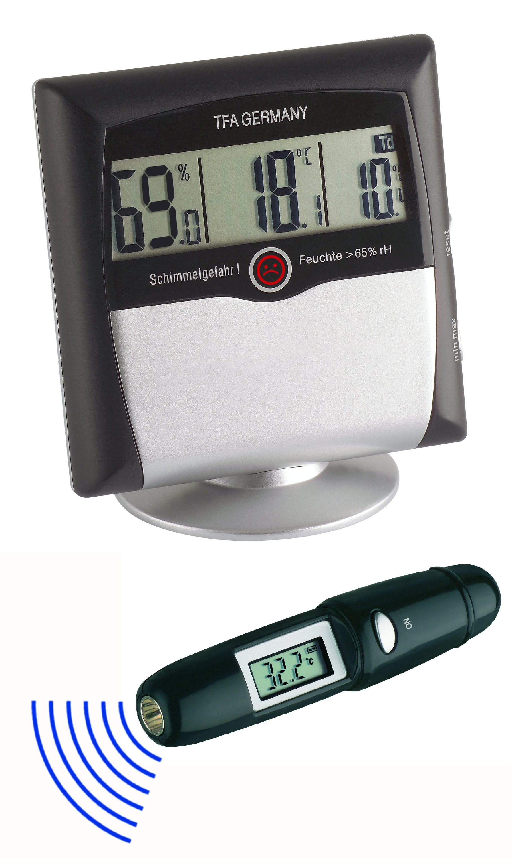 Digital ThermoHygrometer and Infrared Thermometer KLIMA CONTROL SET