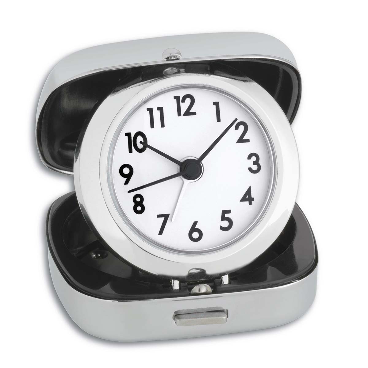 Metal Plastic Stainless Steel TFA-Dostmann Analogue Alarm Clock for Travel 