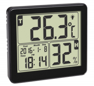 TFA Dostmann 30.5038 Digital Thermometer Hygrometer Climate Control black with Battery