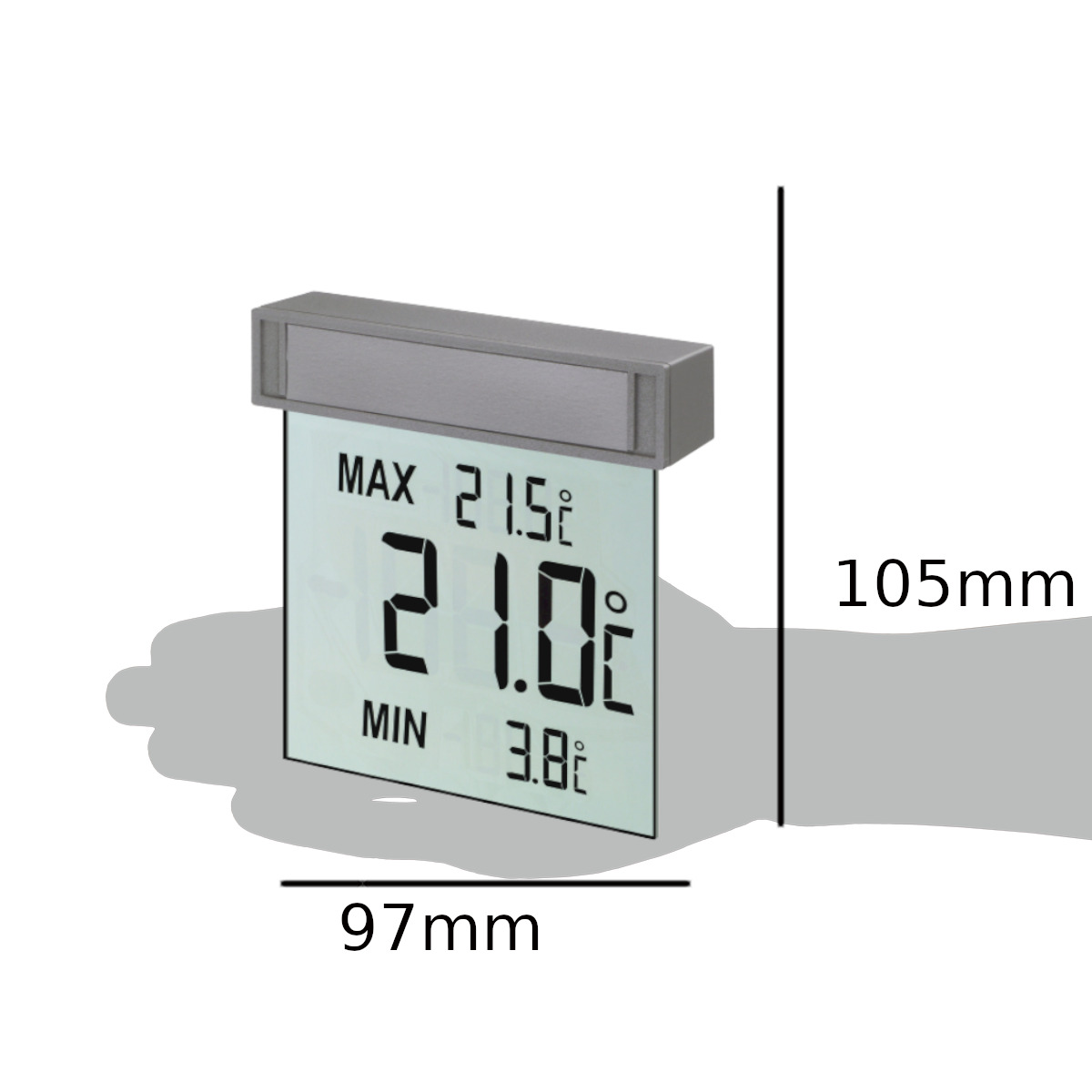 thumbnail interactive-video image 1 of Youshiko Digital Window Thermometer – Outdoor Temperature With Min/Max Memory – YC779 1 of 5