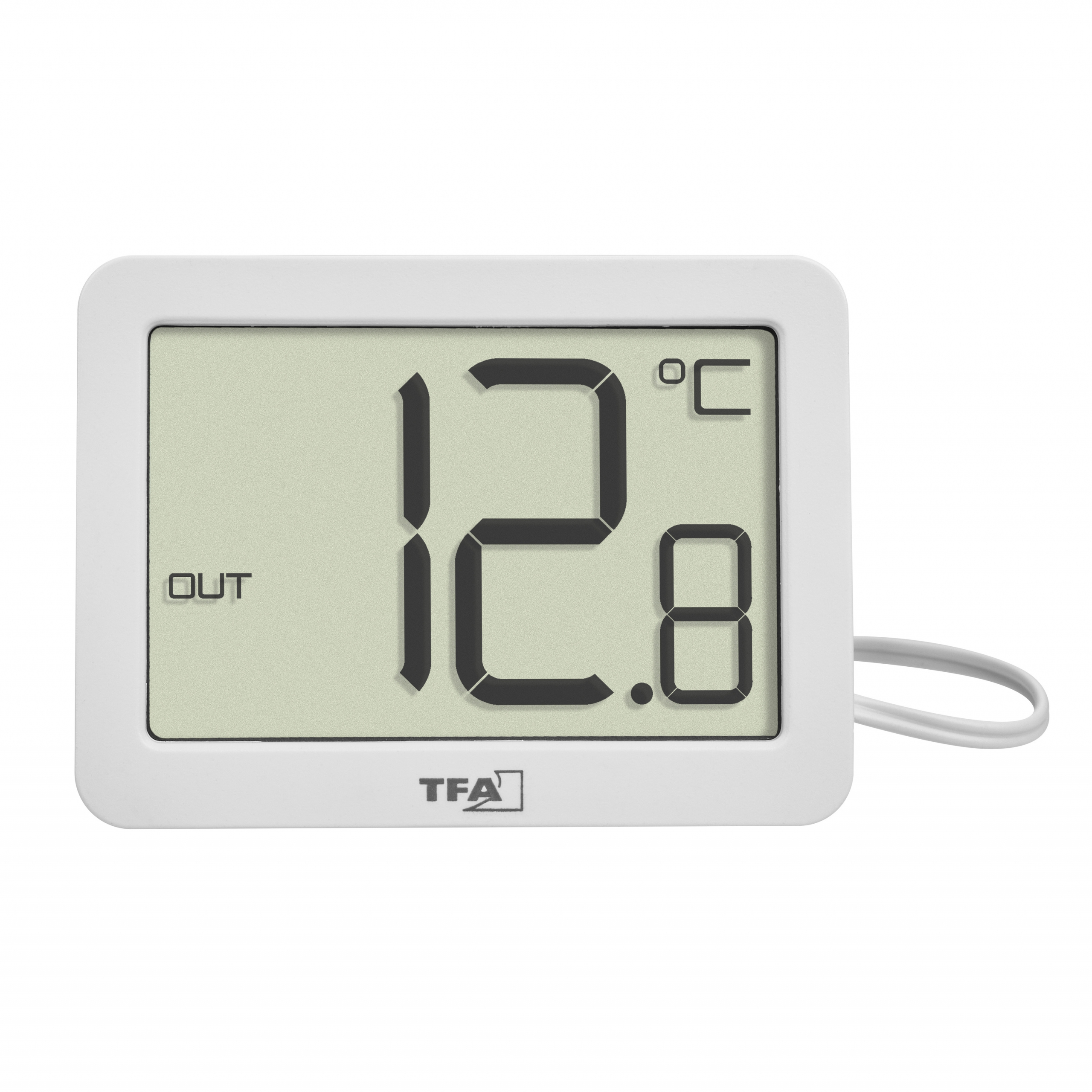 TFA Dostmann  Exclusive 30.3072.01.90 Radio-Controlled Thermometer  for Indoor / Outdoor Use with Radio-Controlled Clock and Date Maximum  Minimum