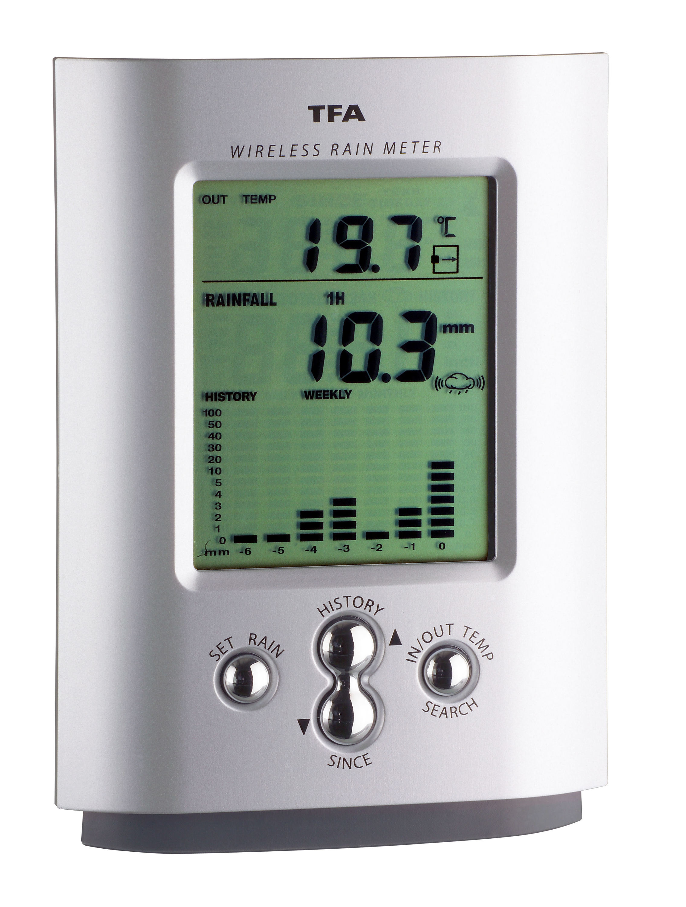 Digital Wireless Rain Gauge MONSOON TFA Dostmann
