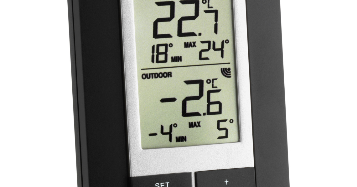 TFA Dostmann digitale vlees-/ oventhermometer Küchen-Chef, 14.1512.01, prikthermometer voor bewaken van oven-en kerntemperatuur, voor bakoven of grill, met alarm en tijd, achtergrondverlichting, zwart