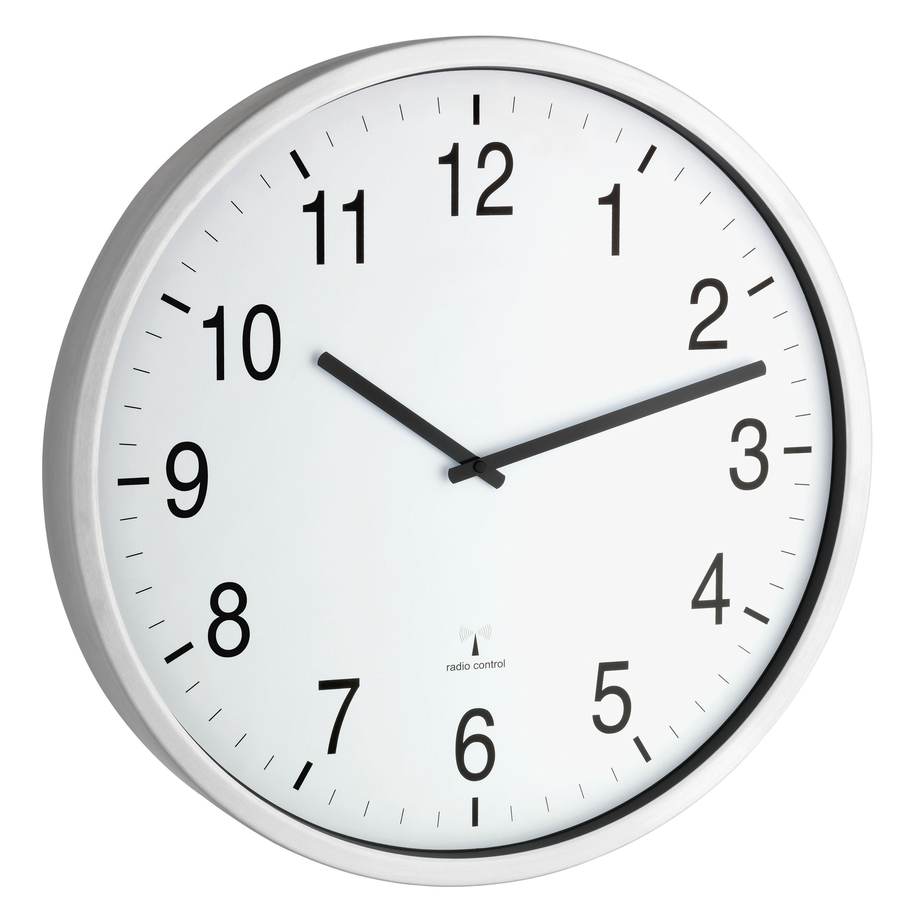 Analogue XXL RadioControlled Clock with Aluminium Frame TFA Dostmann
