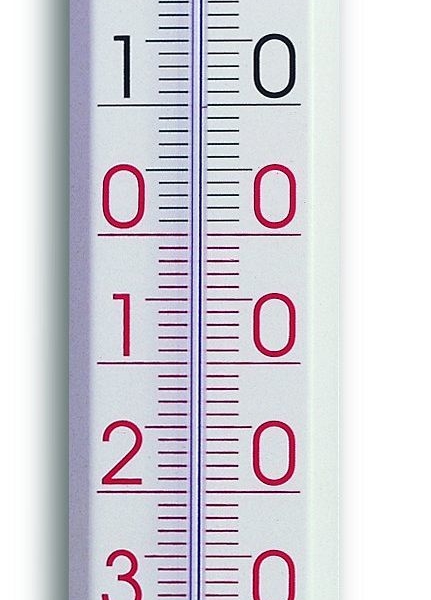 TFA Dostmann Holz Thermometer Eiche - Analoges Innen/Außen Thermometer - 27,4cm - Made In Germany