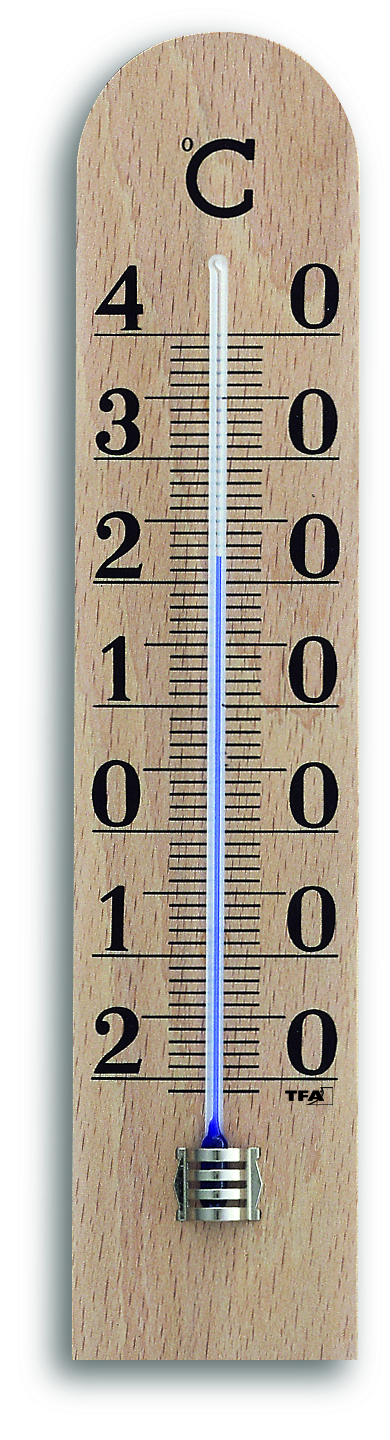 TFA Dostmann Analoges Innenthermometer Aus Nussbaum, 12.1009 – Hohe Genauigkeit, Made In Germany