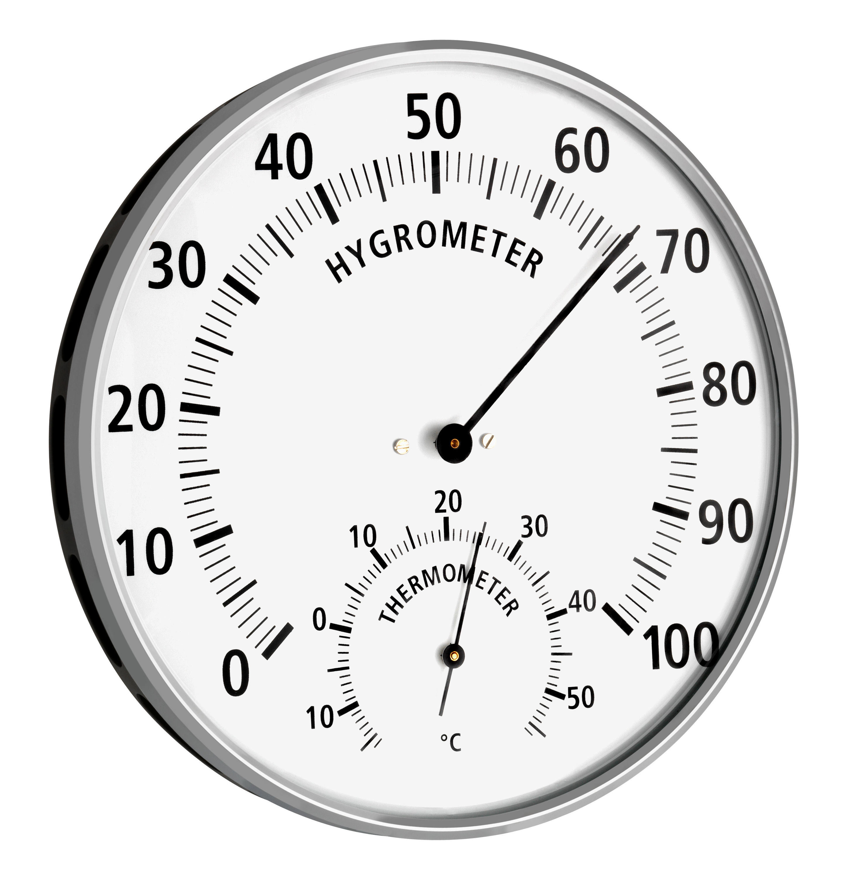 Analogue ThermoHygrometer with Metal Ring TFA Dostmann