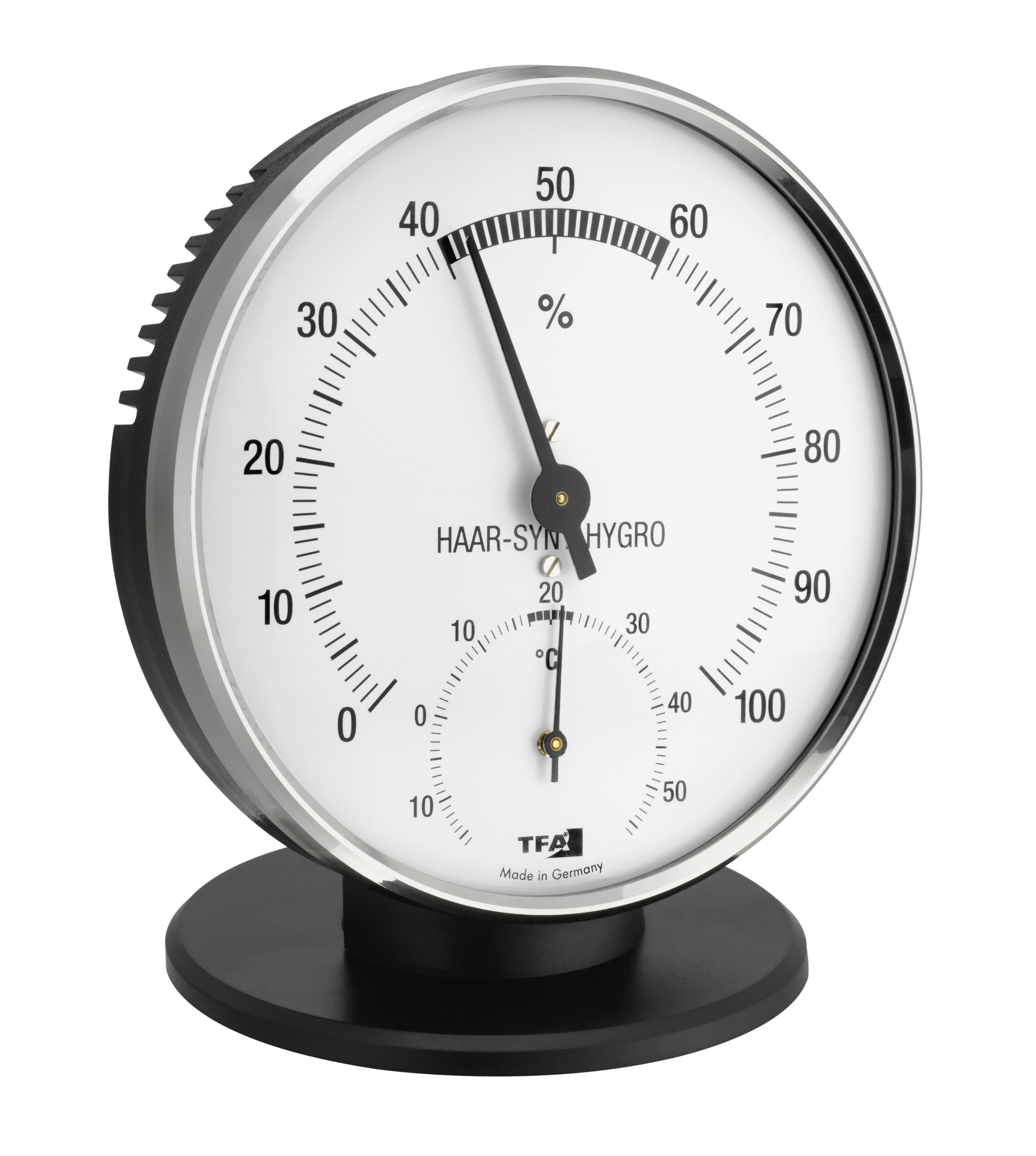 Analoges ThermoHygrometer mit Metallring TFA Dostmann