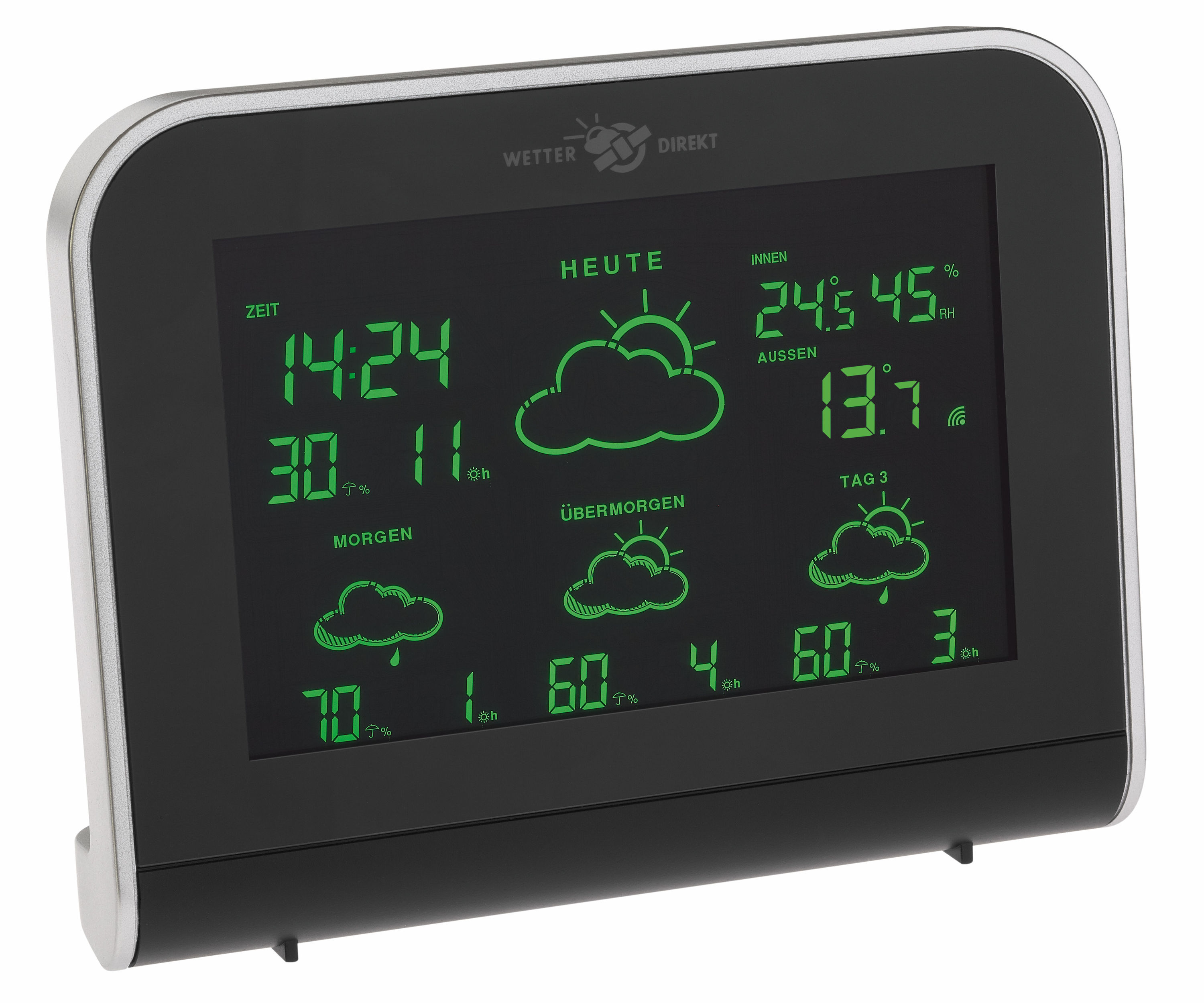 Satellitebased Wireless Weather Station with Color Sharp Display