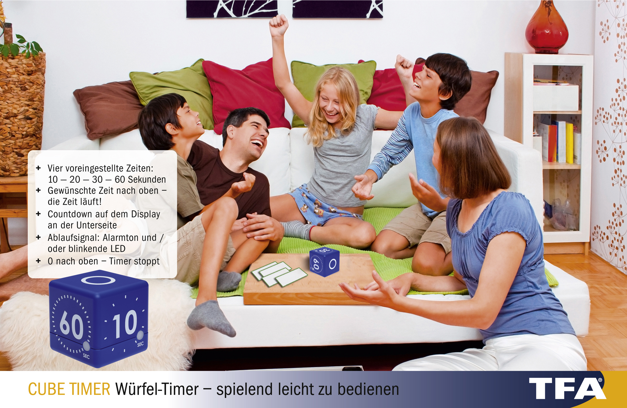 Ushining Digitaler Timer Würfel - Magnetischer Flip-Timer Mit Stummschaltung