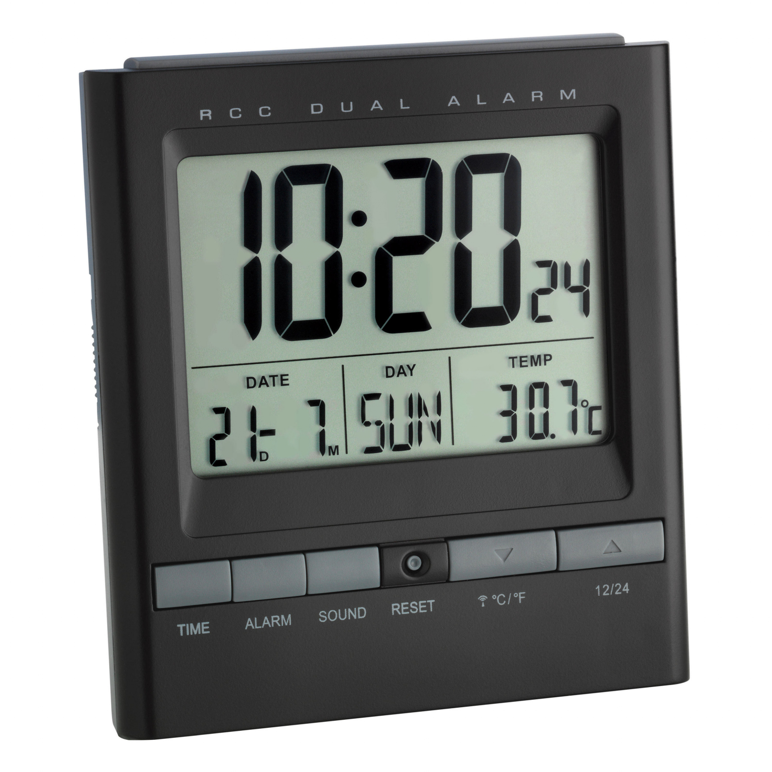 TFA Dostmann Wanduhr Mit Thermometer & Hygrometer – Analoge Uhr, Digitales Display, Weiß, 302x47mm