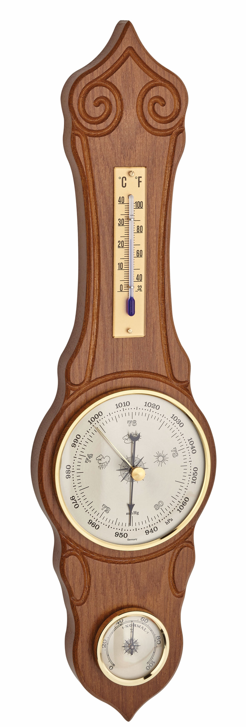 Analoge Wetterstation aus Massivholz TFA Dostmann