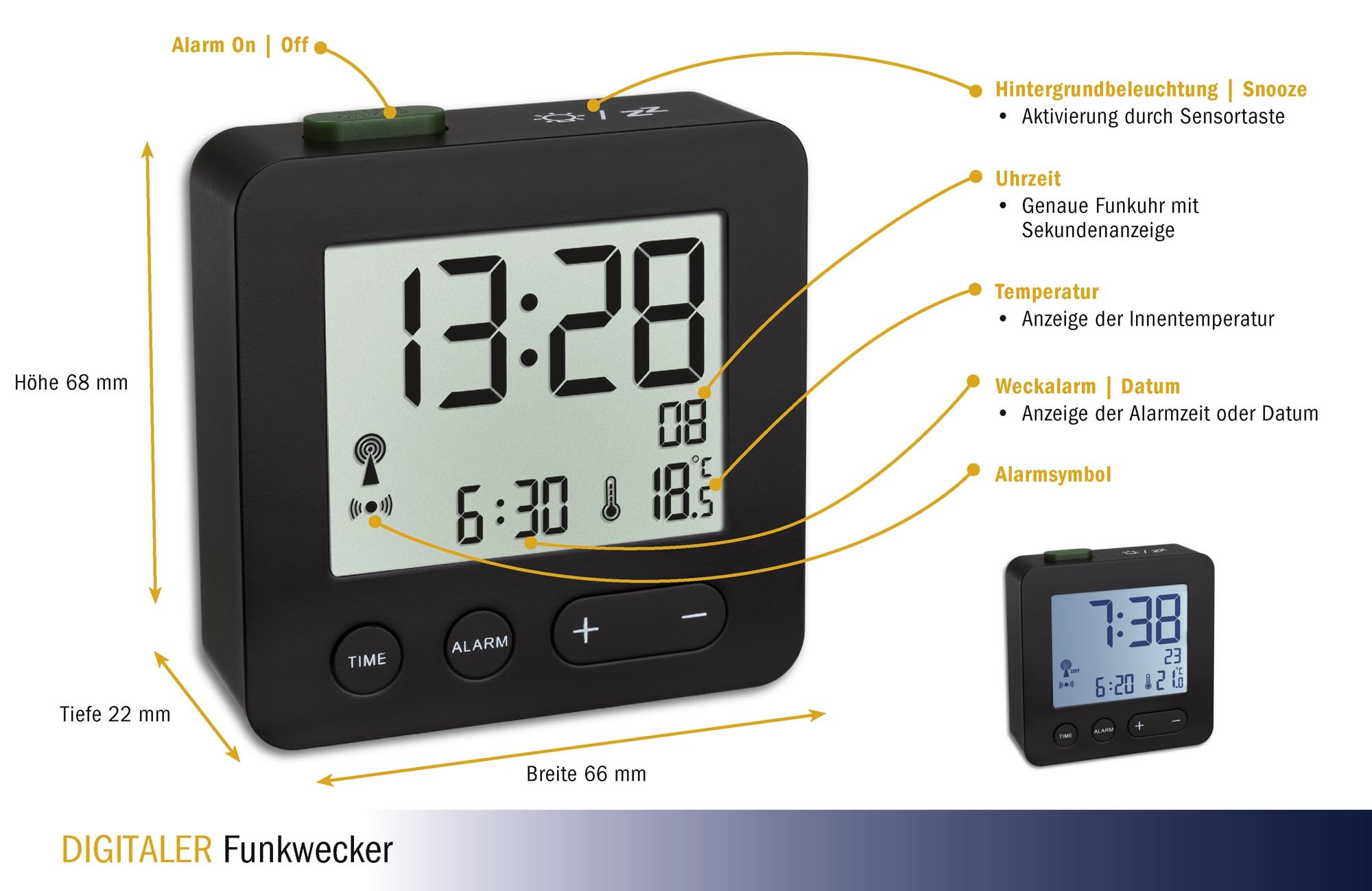 Digital RadioControlled Clock TFA Dostmann